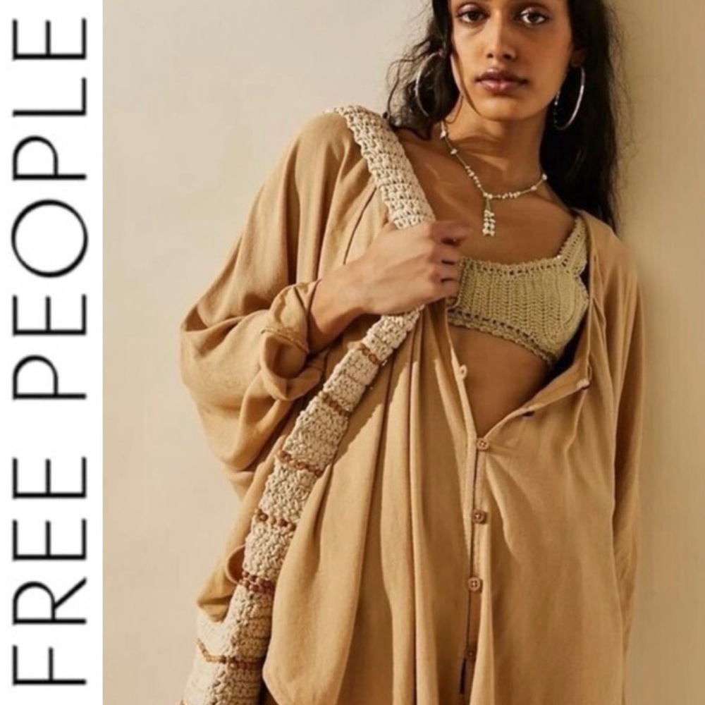NWT. Free People Est What A Statement Tunic. Size XS. Oversized P2P 20” (fit M)